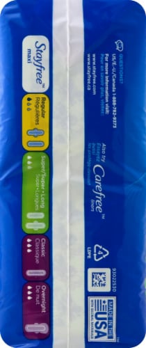 Stayfree Long Super with Wings Maxi Pads Perspective: right