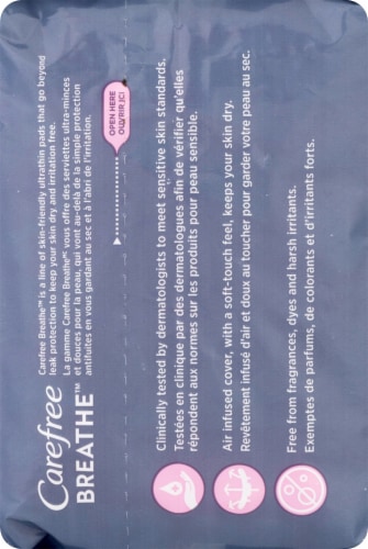Carefree Breathe Ultra Thin Regular Pads Perspective: right