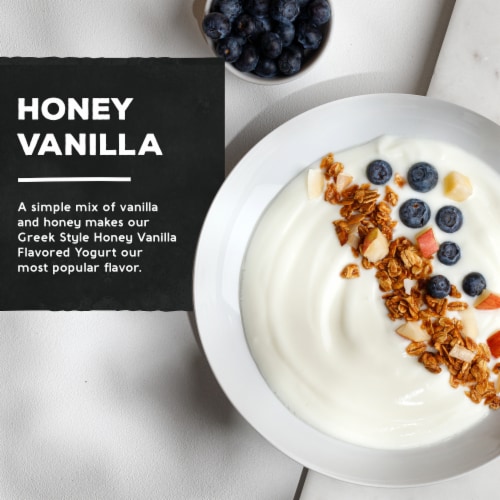The Greek Gods Honey Vanilla Greek Style Yogurt Tub Perspective: right