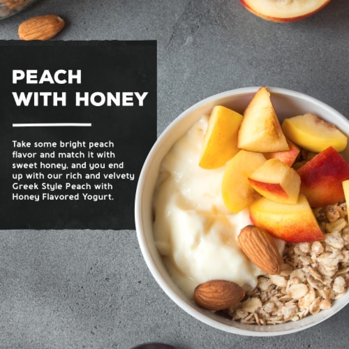 The Greek Gods® Peach with Honey Greek Style Yogurt Tub Perspective: right