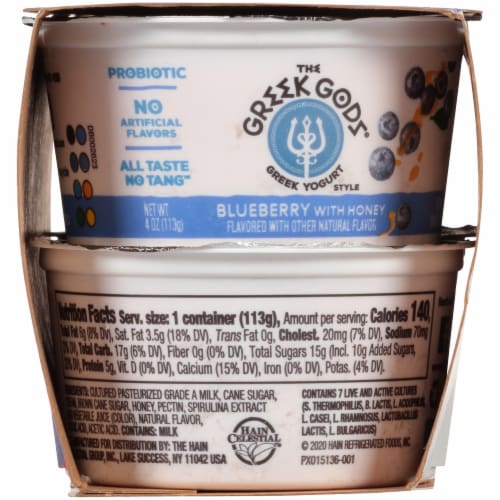 The Greek Gods Blueberry & Honey Greek Yogurt Cups Perspective: right