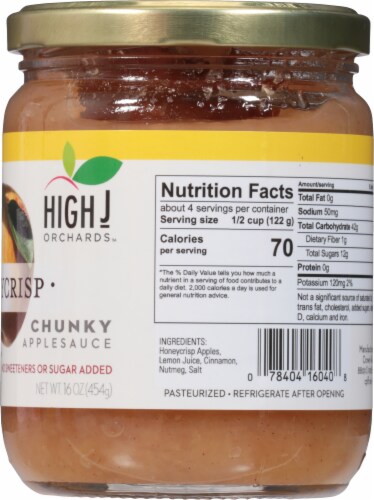 High J Orchards Honeycrisp Applesauce Perspective: right