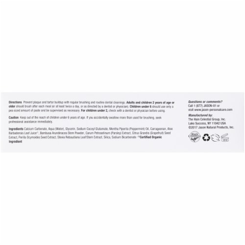 Jason Powersmile Powerful Peppermint Whitening Toothpaste Perspective: right