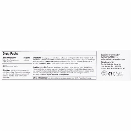 Jason Power Smile Peppermint Anti-Cavity & Whitening Gel Toothpaste Perspective: right