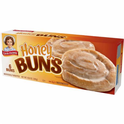 Little Debbie Honey Buns, Individually Wrapped Breakfast Pastries, 6 Count  (Pack of 16)