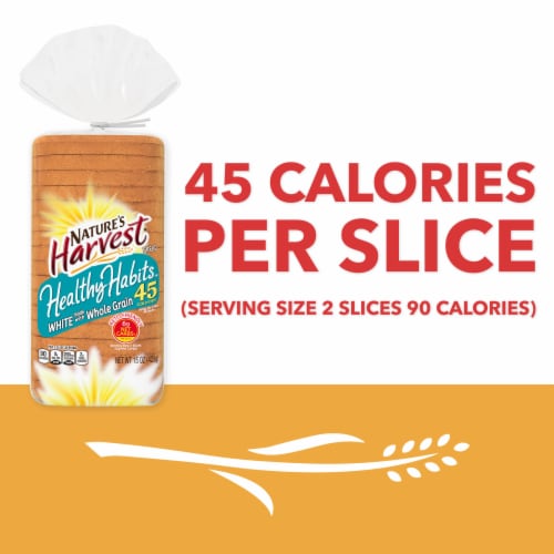 Nature's Harvest Healthy Habits White Made with Whole Grains Bread Perspective: right