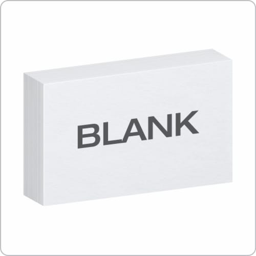 Oxford® Essentians Blank Index Cards - White Perspective: right