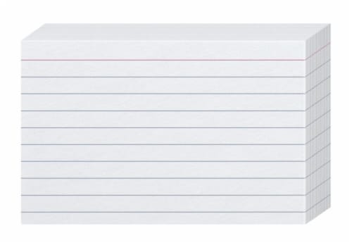 Oxford® Ruled Index Cards - White Perspective: right