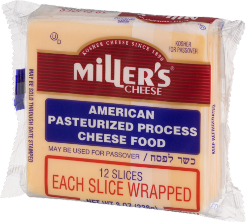 Miller's Kosher American Sliced Cheese Perspective: right