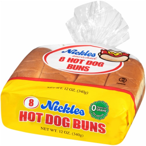 Nickles Enriched White Hot Dog Buns, 8 ct Kroger