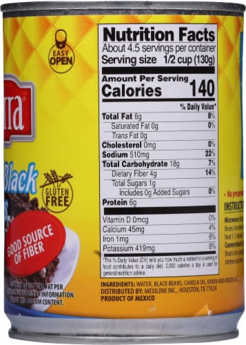 La Sierra® Gluten Free Refried Black Beans Perspective: right