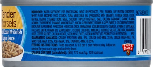 9Lives® Tender Morsels with Real Ocean Whitefish & Tuna in Sauce Wet Cat Food Perspective: right