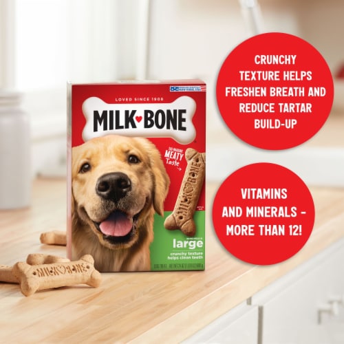 Milk-Bone Original Dog Biscuits, Large Crunchy Dog Treats Perspective: right