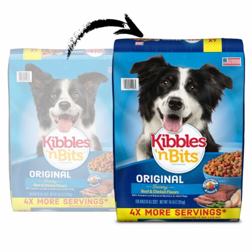 Kibbles 'N Bits Original Adult Dry Dog Food Savory Beef & Chicken Flavors Perspective: right