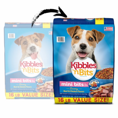Kibbles 'n Bits® Mini Bits Small Breed Dry Dog Food Savory Beef & Chicken Flavors Perspective: right