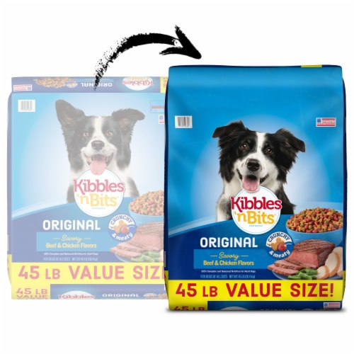 Kibbles 'N Bits Original Adult Dry Dog Food Savory Beef & Chicken Flavors Perspective: right