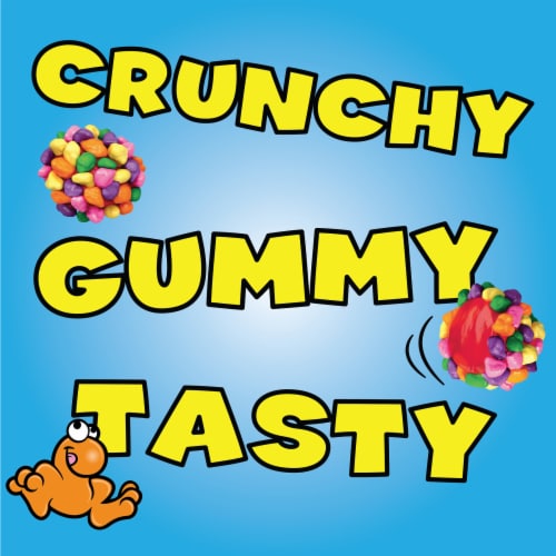 NERDS Gummy Clusters Rainbow Crunchy And Gummy Candy Bag Perspective: right