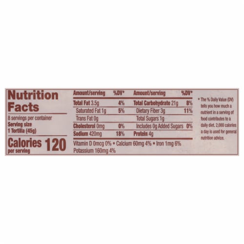 Don Pancho® Soft Taco Style Whole Wheat Tortillas Perspective: right