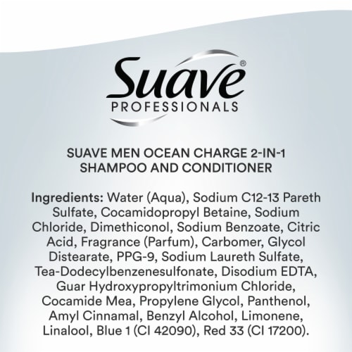 Suave Men Daily Clean Ocean Charge Clarifying Shampoo Perspective: right