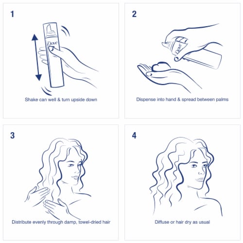 Dove Style+Care Nourishing Curls Whipped Creme Mousse Perspective: right