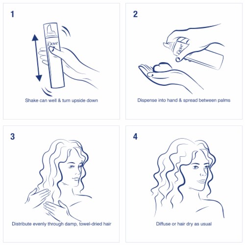 Dove Style+Care Nourishing Curls Whipped Creme Mousse Perspective: right