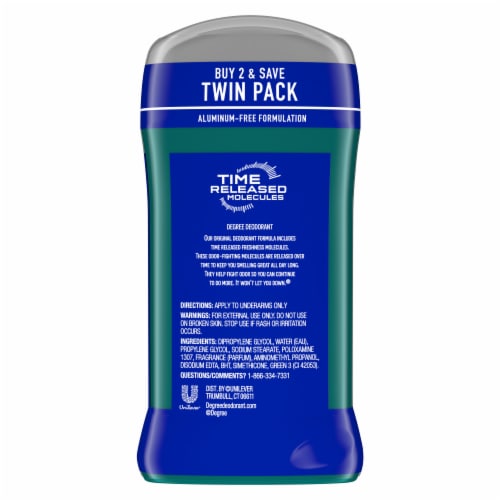 Degree Men Original Protection Arctic Edge Deodorant Perspective: right