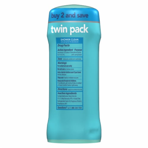 Degree Women's Antiperspirant Deodorant Stick Shower Clean Twin Pack Perspective: right