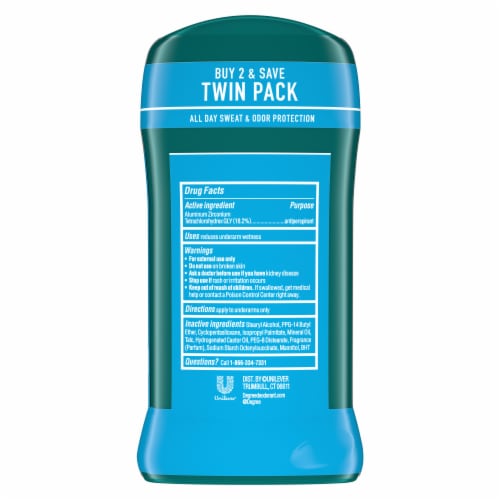 Degree Original Protection Men's Antiperspirant Deodorant Stick Cool Rush Twin Pack Perspective: right