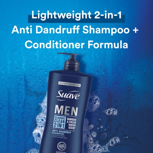 Suave Men Classic Clean Two in One AntiDandruff Shampoo & Conditioner Perspective: right