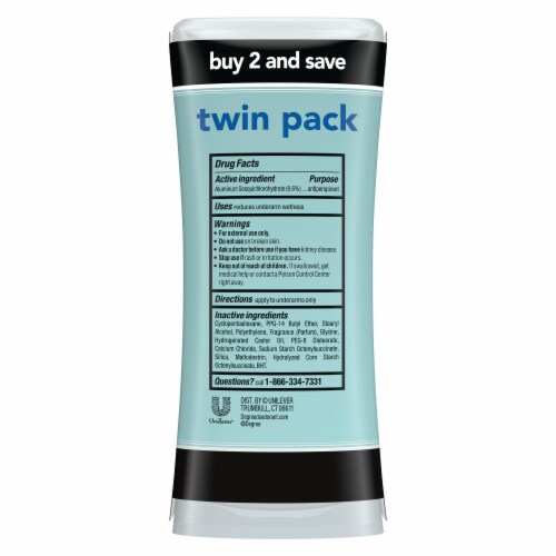 Degree UltraClear Pure Clean Antiperspirant Deodorant Perspective: right