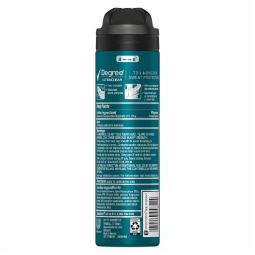 Degree UltraClear Men's Antiperspirant Deodorant Spray Driftwood Perspective: right