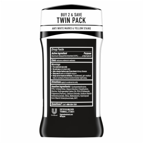Degree UltraClear Men's Antiperspirant Deodorant Stick Twin Pack Perspective: right
