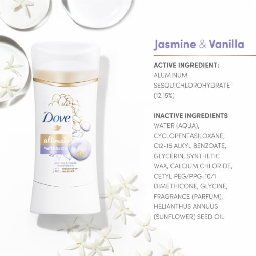 Dove Ultimate Jasmine & Vanilla Antiperspirant Deodorant Stick Perspective: right