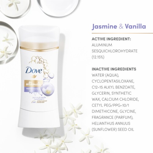 Dove Ultimate Jasmine & Vanilla Antiperspirant Deodorant Stick Perspective: right