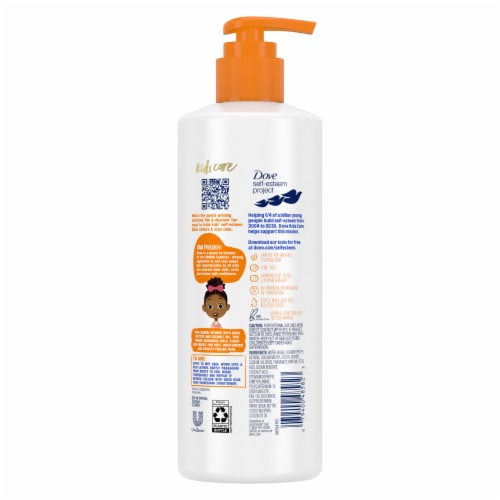 Dove Kids Care Shampoo for Coils, Curls and Waves, Coconut Oil and Shea Butter Perspective: right