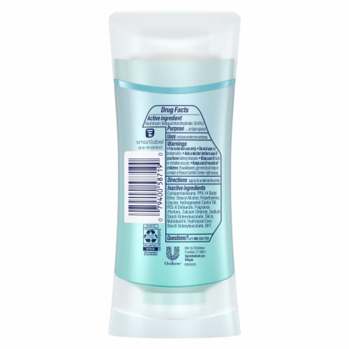 Degree UltraClear Black+White Antiperspirant Deodorant Perspective: right
