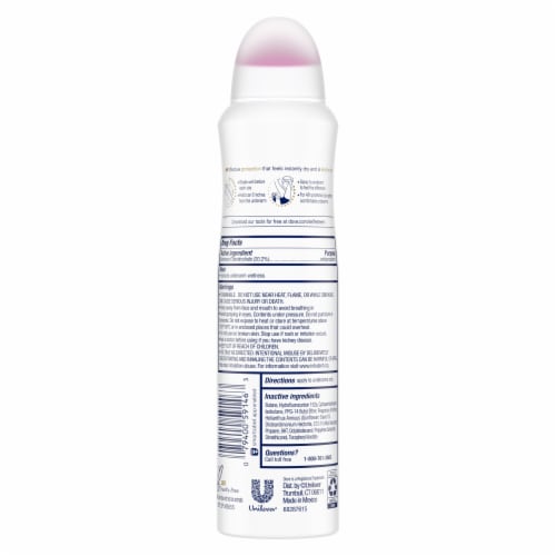 Dove Advanced Care Invisible Clear Finish Dry Spray Antiperspirant Deodorant Perspective: right