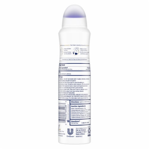 Dove Advanced Care Invisible Sheer Fresh Dry Spray Antiperspirant Deodorant Perspective: right