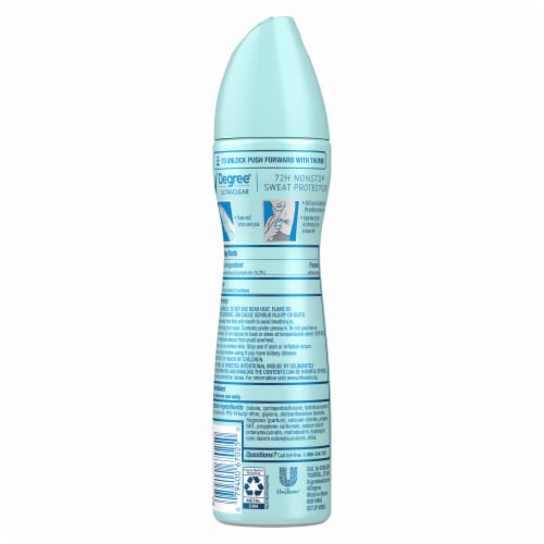 Degree UltraClear Antiperspirant Deodorant Dry Spray Pure Cleab Perspective: right
