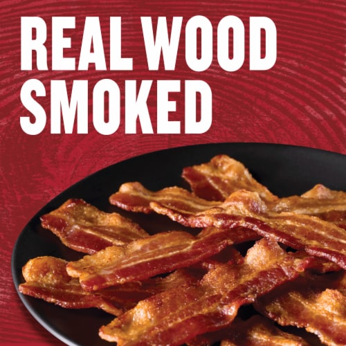 Wright Brand Applewood Real Wood Smoked Thick Cut Bacon Stack pack Perspective: right