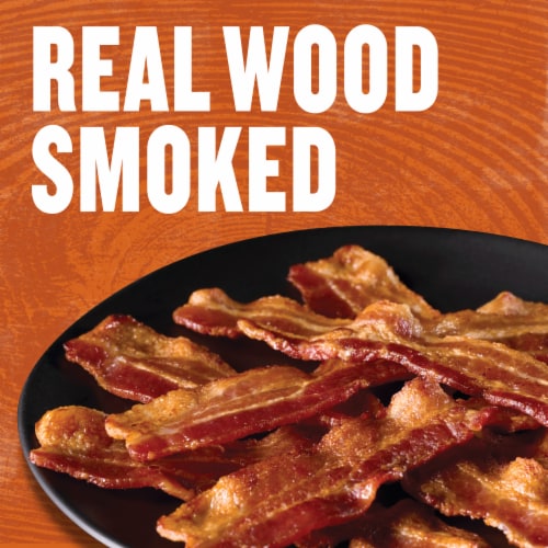 Wright Brand Maple Flavored Real Wood Smoked Thick Cut Bacon Stack Pack Perspective: right