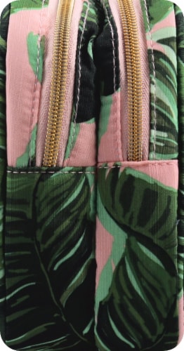 Sophia Joy Tropical 2-Zipper Cosmetic Organizer Perspective: right