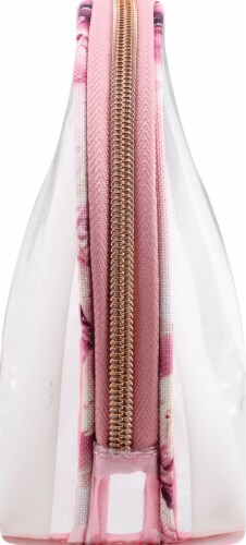 Sophia Joy Round Top Cosmetics Organizer - Clear/Pink Perspective: right