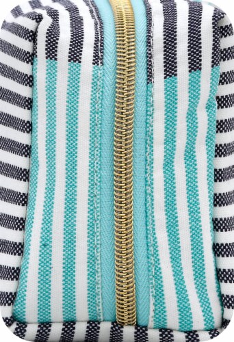 Sophia Joy Two Tone Stripe Organizer Makeup Bag Perspective: right
