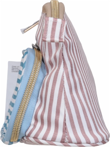 Scunci Stripe Cosmetic Bag Perspective: right