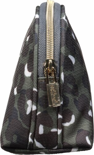 Scunci Leopard Small Clutch - Green Perspective: right