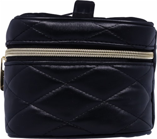 Scunci® Quilted Cosmetic Bag - Black Perspective: right