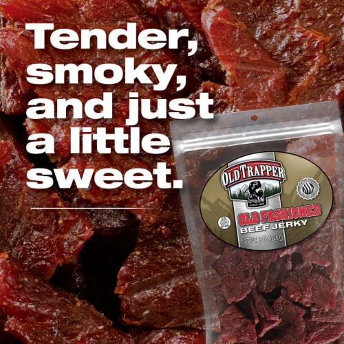 Old Trapper Old Fashioned Beef Jerky Perspective: right