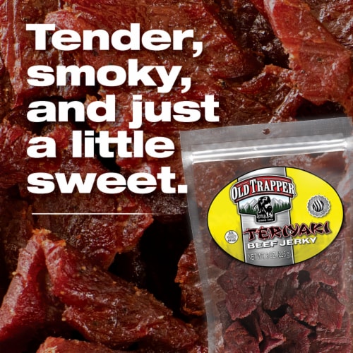 Old Trapper Teriyaki Beef Jerky Bags Perspective: right
