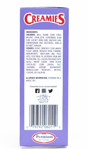 Creamies Cookies & Cream Ice Cream Bars Perspective: right